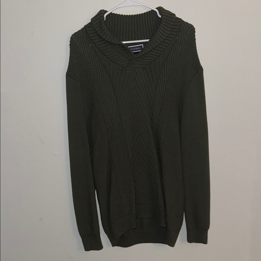 Club Room Dark Green Knit Sweater